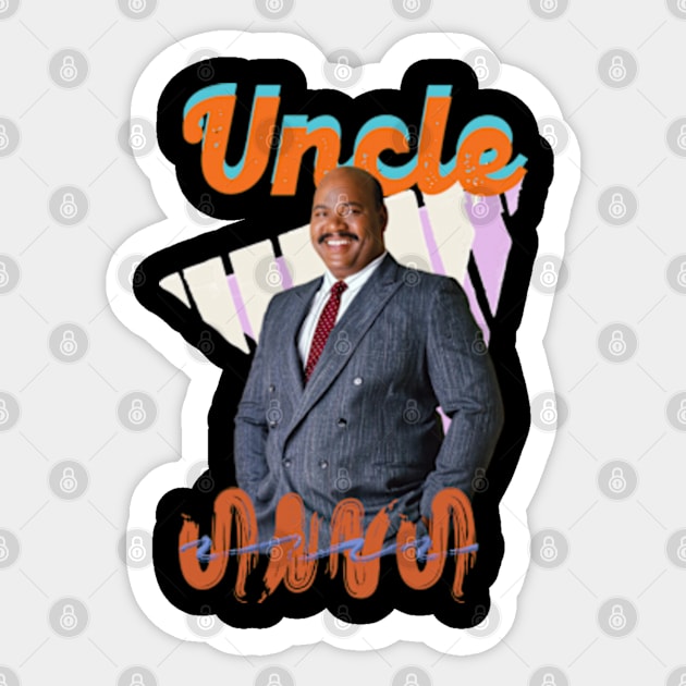 Uncle Phil  portrait quotes art 90s style retro vintage 80s Sticker by graphicaesthetic ✅